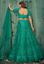 Load image into Gallery viewer, Sea Green Net Lehenga Choli
