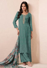 Load image into Gallery viewer, Sea Green Organza Palazzo Suit
