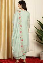 Load image into Gallery viewer, Sea Green Organza Pant Style Suit
