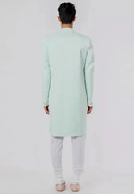 Load image into Gallery viewer, Sea Green Rayon Indo Western Sherwani

