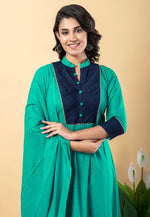 Load image into Gallery viewer, Sea Green Rayon Readymade Pant Style Suit
