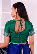 Load image into Gallery viewer, Sea Green Satin Silk Readymade Blouse
