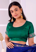 Load image into Gallery viewer, Sea Green Satin Silk Readymade Blouse
