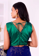 Load image into Gallery viewer, Sea Green Satin Silk Readymade Blouse

