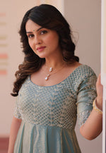 Load image into Gallery viewer, Sea Green Silk Gown

