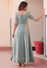 Load image into Gallery viewer, Sea Green Silk Gown
