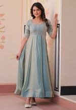 Load image into Gallery viewer, Sea Green Silk Gown
