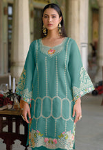 Load image into Gallery viewer, Sea Green Silk Kurta Set With Pant
