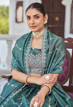 Load image into Gallery viewer, Sea Green Silk Lehenga Choli
