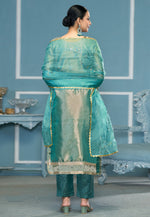 Load image into Gallery viewer, Sea Green Viscose Pakistani Suit
