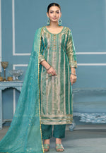 Load image into Gallery viewer, Sea Green Viscose Pakistani Suit
