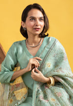 Load image into Gallery viewer, Sea Green Viscose Readymade Pakistani Suit
