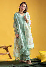 Load image into Gallery viewer, Sea Green Viscose Readymade Pakistani Suit
