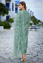 Load image into Gallery viewer, Sea Green Viscose Readymade Pakistani Suit
