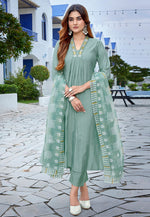Load image into Gallery viewer, Sea Green Viscose Readymade Pakistani Suit
