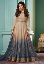 Load image into Gallery viewer, Shamita Shetty Blue Georgette Long Anarkali Suit
