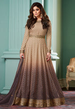 Load image into Gallery viewer, Shamita Shetty Grey Georgette Anarkali Suit
