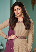Load image into Gallery viewer, Shamita Shetty Purple Georgette Long Anarkali Suit
