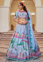 Load image into Gallery viewer, Sky Blue Art Silk Lehenga Choli
