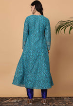 Load image into Gallery viewer, Sky Blue Chanderi Readymade Pant Style Suit
