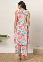 Load image into Gallery viewer, Sky Blue Cotton Kurta Set With Palazzo
