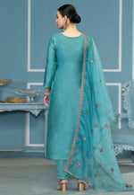 Load image into Gallery viewer, Sky Blue Cotton Pakistani Suit
