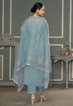 Load image into Gallery viewer, Sky Blue Cotton Pakistani Suit
