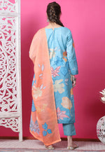 Load image into Gallery viewer, Sky Blue Cotton Pant Style Suit
