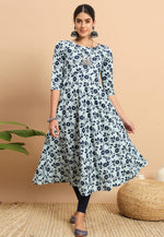 Load image into Gallery viewer, Sky Blue Cotton Printed Tunic
