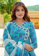 Load image into Gallery viewer, Sky Blue Cotton Readymade Pakistani Suit
