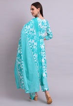 Load image into Gallery viewer, Sky Blue Cotton Readymade Pakistani Suit
