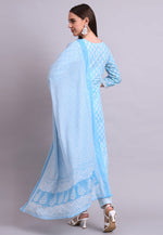 Load image into Gallery viewer, Sky Blue Cotton Readymade Pakistani Suit
