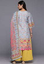 Load image into Gallery viewer, Sky Blue Crepe Readymade Pakistani Suit
