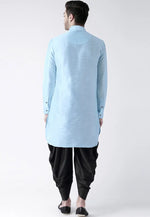 Load image into Gallery viewer, Sky Blue Dupion Silk Dhoti Kurta
