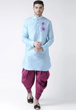 Load image into Gallery viewer, Sky Blue Dupion Silk Dhoti Kurta
