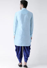 Load image into Gallery viewer, Sky Blue Dupion Silk Dhoti Kurta

