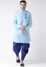 Load image into Gallery viewer, Sky Blue Dupion Silk Dhoti Kurta
