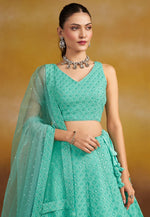 Load image into Gallery viewer, Sky Blue Georgette Lehenga Choli
