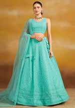 Load image into Gallery viewer, Sky Blue Georgette Lehenga Choli
