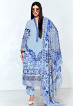 Load image into Gallery viewer, Sky Blue Linen Straight Suit

