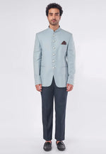 Load image into Gallery viewer, Sky Blue Rayon Jodhpuri Suit
