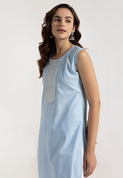 Sky Blue Rayon Kurti