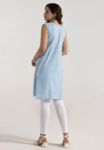 Load image into Gallery viewer, Sky Blue Rayon Kurti
