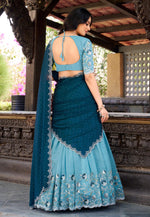 Load image into Gallery viewer, Sky Blue Silk Lehenga Choli
