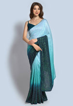 Load image into Gallery viewer, Sky Blue Silk Saree With Blouse
