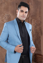 Load image into Gallery viewer, Sky Blue Viscose Blazer With Pant
