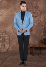 Load image into Gallery viewer, Sky Blue Viscose Blazer With Pant
