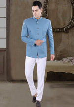 Load image into Gallery viewer, Sky Blue Viscose Jodhpuri Suit
