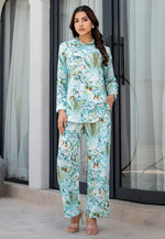 Load image into Gallery viewer, Sky Blue Viscose Rayon Printed Co-Ords Set
