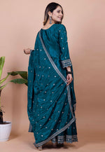 Load image into Gallery viewer, Teal Chinon Readymade Pakistani Suit
